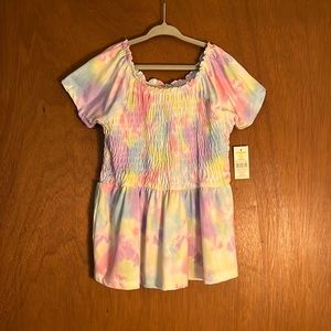 Girls no shrink water color tie dye look summer too